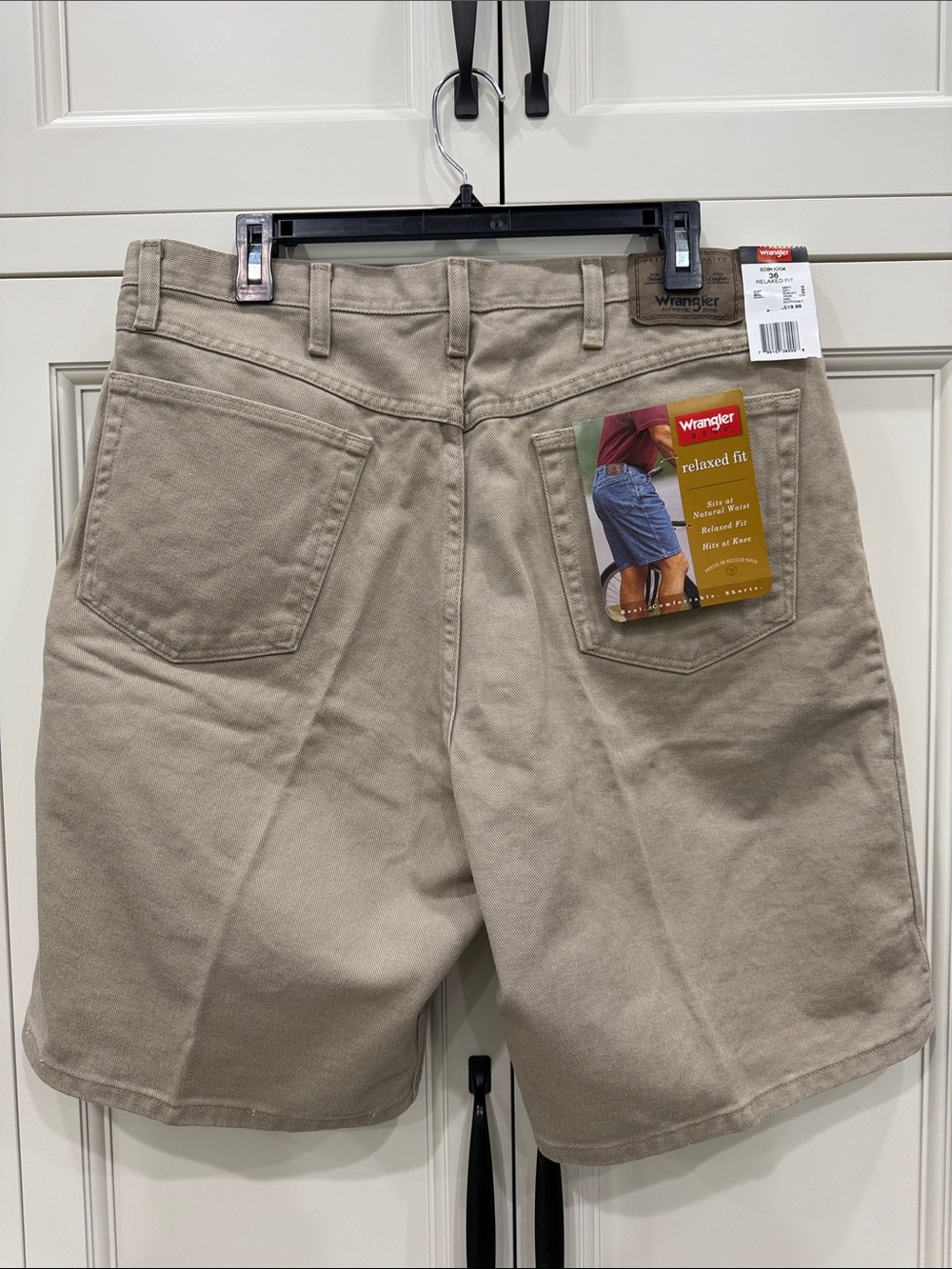 Wrangler Hero Relaxed Fit Tan Denim Shorts Sz 36 Jorts Vintage K-Mart NWT